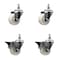Service Caster 3 Inch Nylon 12 Inch Threaded Stem Caster Set 2 Brakes SCC SCC-TS20S314-NYS-121315-2-PLB-2 - alternate 1